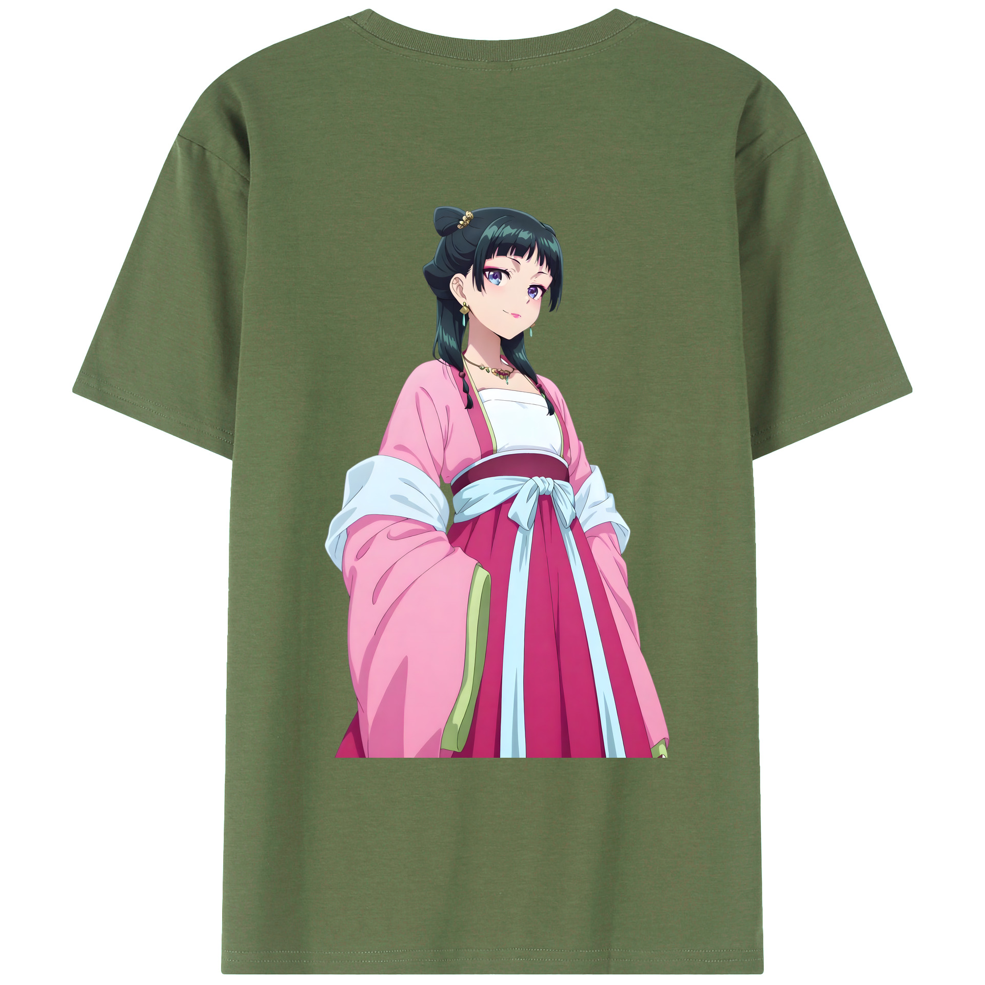 （画像用） 薬屋のひとりごと The Apothecary Diaries 綿100％ メンズ半袖Tシャツ（バックプリント） 通気性